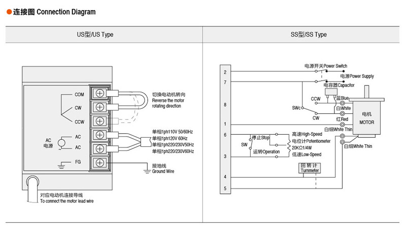 120W調(diào)速電機(jī)接線圖