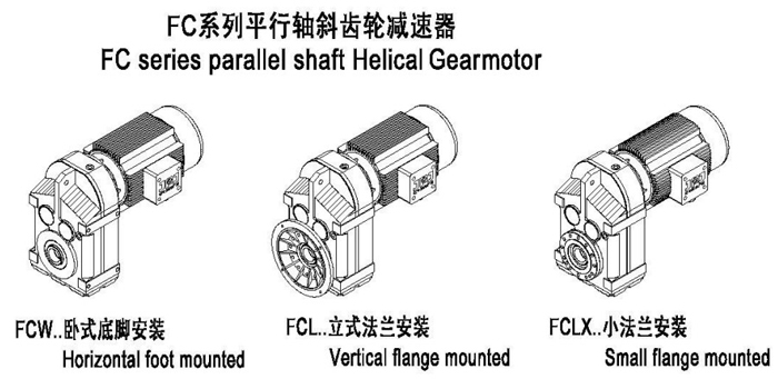 F系列平行軸斜齒輪減速電機產(chǎn)品類型