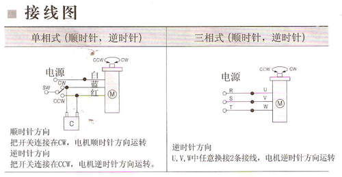 韓國DKM普通異步電動機3W至200W接線圖