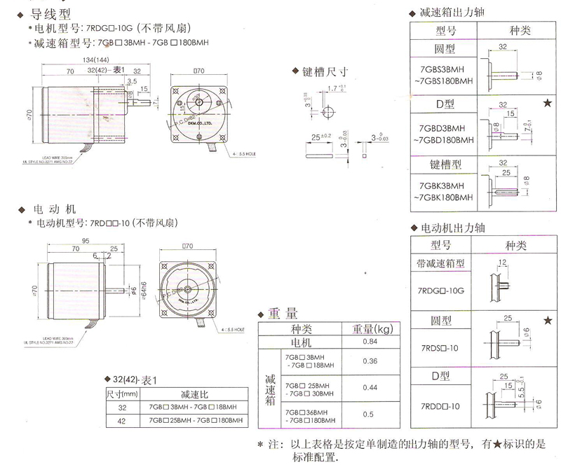 韓國(guó)DKM可逆電動(dòng)機(jī)10W的安裝尺寸